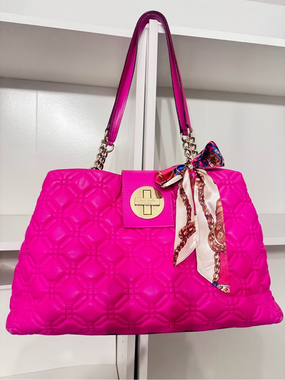 Kate Spade Pink Quilted Shoulder Bag - Picture 2 of 11